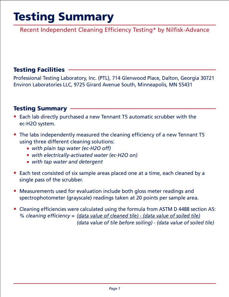 EN Cleaning Efficiency Testing Summary 3 2 Jplnjtf