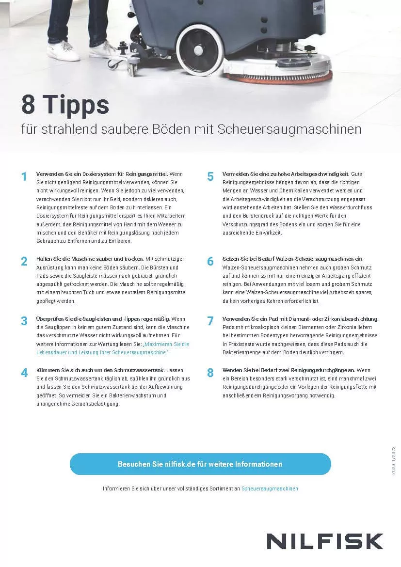 Tipps und Tricks für Scheuersaugmaschinen